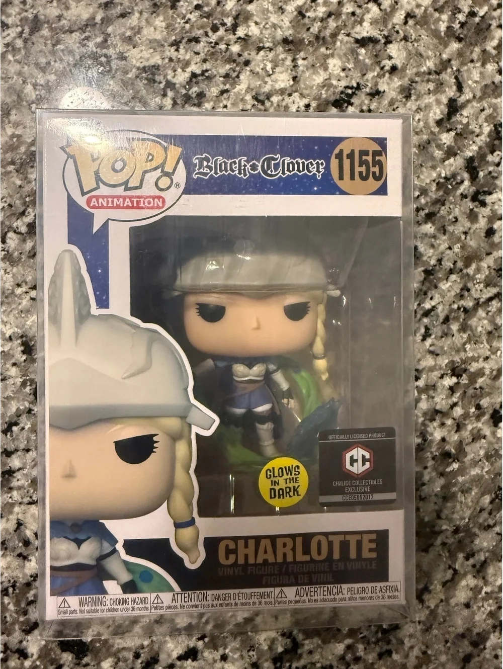 Funko Pop! Black Clover Charlotte #1155 GITD Chalice Exclusive NM